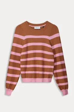 POM Amsterdam TRUI Striped Sugar Brown