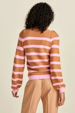 POM Amsterdam TRUI Striped Sugar Brown