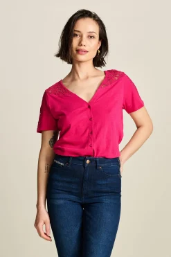 POM Amsterdam TSHIRT Ellen Fuchsia Discount
