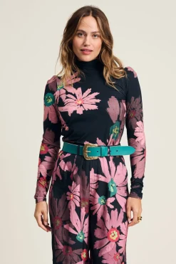 POM Amsterdam TURTLENECK Big Blooming Pink Clearance